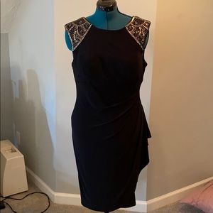 Black mid length formal dress